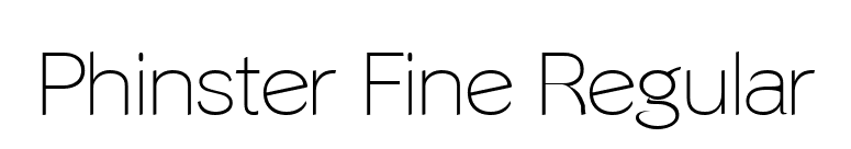 Phinster Fine Regular font preview