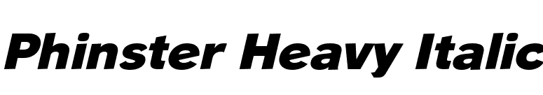 Phinster Heavy Italic font preview