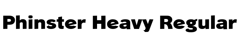 Phinster Heavy Regular font preview