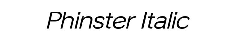 Phinster Italic font preview