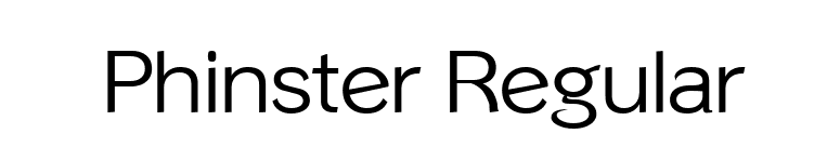 Phinster Regular font preview