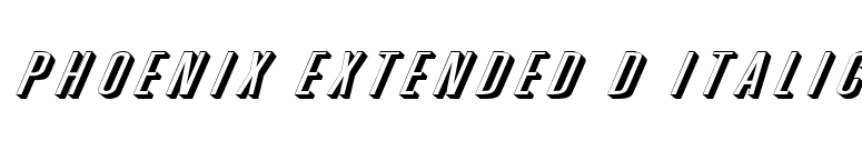 Phoenix Extended D Italic font preview