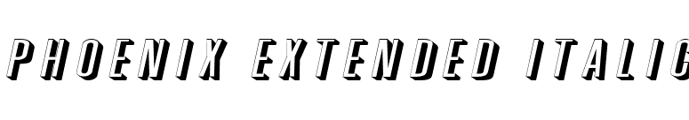 Phoenix Extended Italic font preview