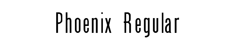 Phoenix Regular font preview