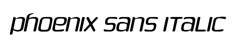 Phoenix Sans Italic font preview