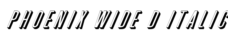 Phoenix Wide D Italic font preview