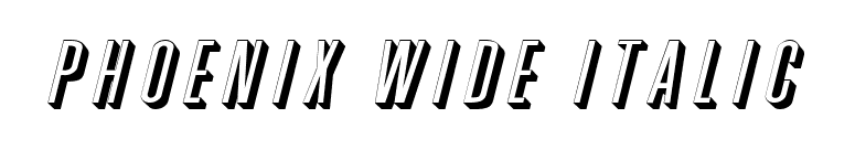 Phoenix Wide Italic font preview