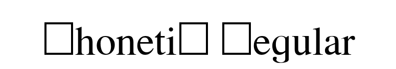 Phonetic Regular font preview