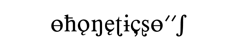 PhoneticsP01 font preview