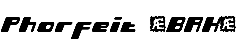 Phorfeit (BRK) font preview