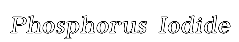 Phosphorus Iodide font preview