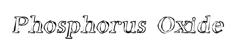 Phosphorus Oxide font preview