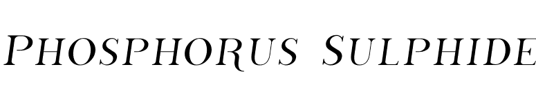 Phosphorus Sulphide font preview