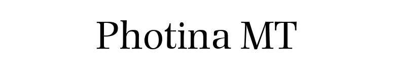 Photina MT font preview