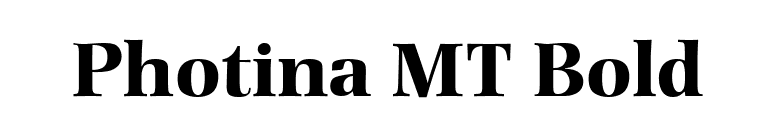 Photina MT Bold font preview