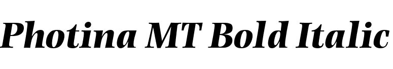 Photina MT Bold Italic font preview