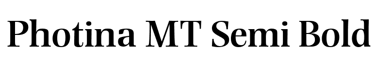 Photina MT Semi Bold font preview