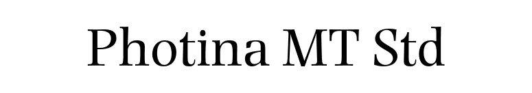 Photina MT Std font preview