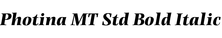 Photina MT Std Bold Italic font preview