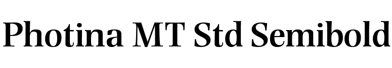 Photina MT Std Semibold font preview
