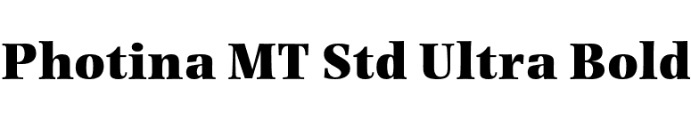 Photina MT Std Ultra Bold font preview