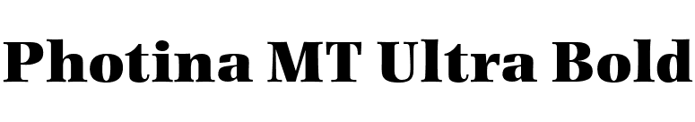 Photina MT Ultra Bold font preview