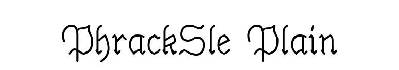 PhrackSle Plain font preview