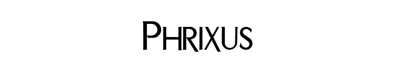 Phrixus font preview