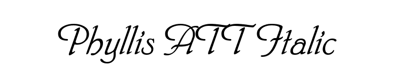 Phyllis ATT Italic font preview