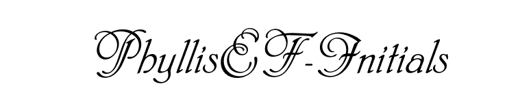 PhyllisEF-Initials font preview