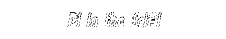 Pi in the SciFi font preview