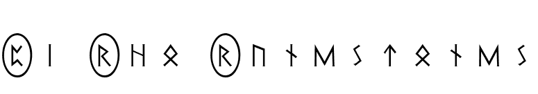 Pi Rho Runestones font preview