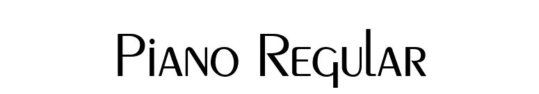 Piano Regular font preview