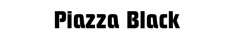 Piazza Black font preview