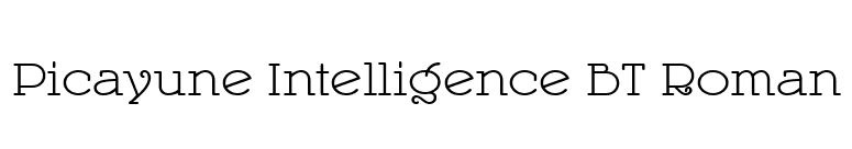 Picayune Intelligence BT Roman font preview