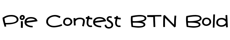 Pie Contest BTN Bold font preview