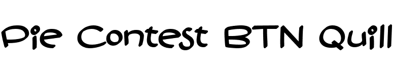 Pie Contest BTN Quill font preview