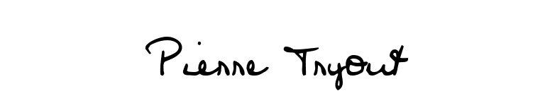 Pierre Tryout font preview