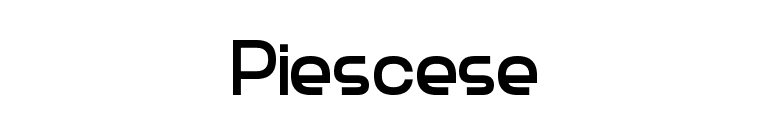 Piescese font preview