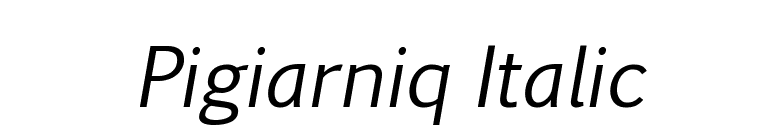 Pigiarniq Italic font preview