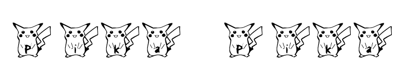 Pika Pika font preview