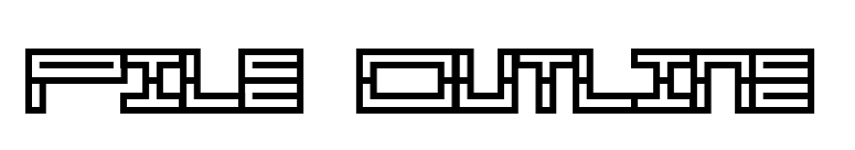 Pile Outline font preview