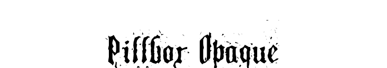 Pillbox Opaque font preview