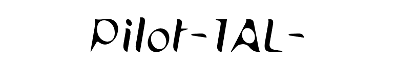 Pilot-1AL- font preview
