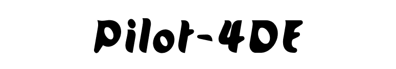 Pilot-4DE font preview