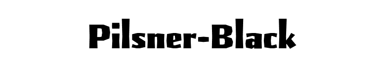 Pilsner-Black font preview