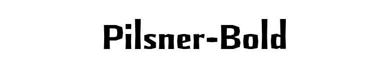 Pilsner-Bold font preview