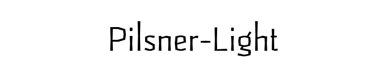 Pilsner-Light font preview