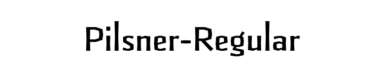 Pilsner-Regular font preview