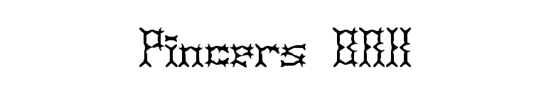 Pincers BRK font preview